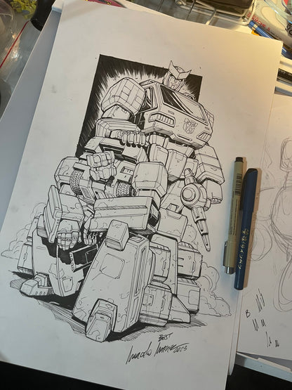Commission -  Full Body - BW Inks - size 11x17 ( 2 characters)
